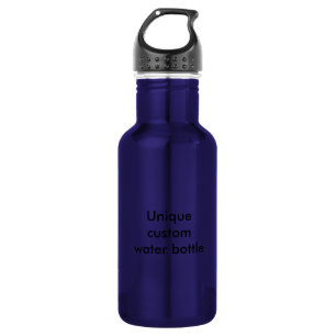 Unique custom blue water bottle