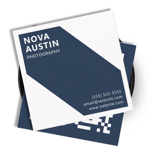 Unique Custom Bold Geometric Modern Square Business Card (Creator Uploaded)