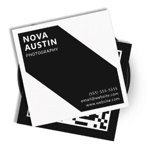 Unique Custom Bold Geometric Modern Square Business Card