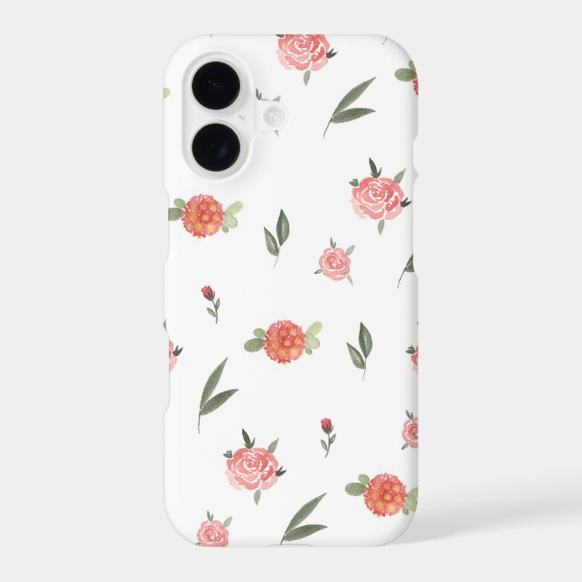 Unique Custom Floral Photo iPhone Case (Back)