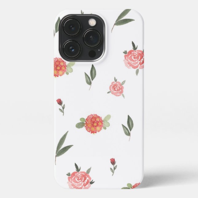 Unique Custom Floral Photo iPhone Case (Back)