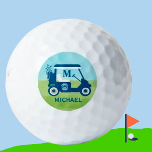 Unique Custom Golf Cart Monogram Name  Balls