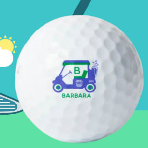 Unique Custom Golf Cart Monogram Name     Golf Balls