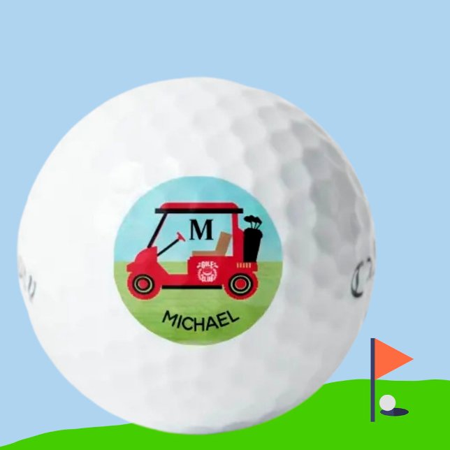Unique Custom Golf Cart Monogram Name   Golf Balls (Creator Uploaded)