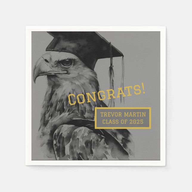 Unique Custom Graduation Paper Napkin (Front)