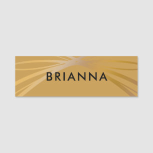 Unique Custom Modern Elegant Gold Arch Employee Name Tag