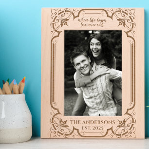 Unique Custom Name Family Memory Photo  Etched Frames