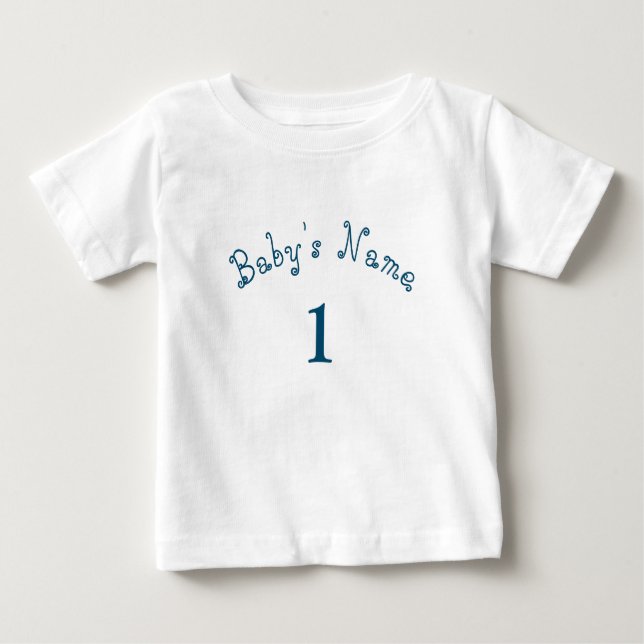 Unique Custom Name Number Baby Baby T-Shirt (Front)