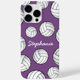 Unique Custom Name Volleyball Purple Case-Mate iPhone 14 Pro Max Case