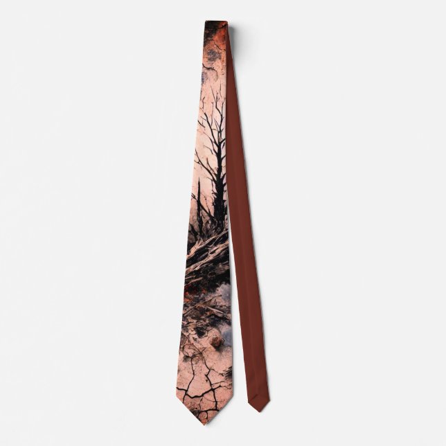 Unique Custom Neck Tie with Artistic Design (Front)