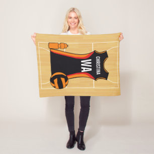 Unique Custom Netball uniform Design Fleece Blanket