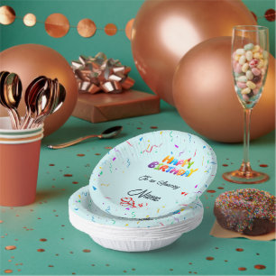 Unique Custom Paper Bowl for Birthday Parties  Plate