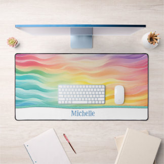 Unique Customer Rainbow Coloured Desk Mat
