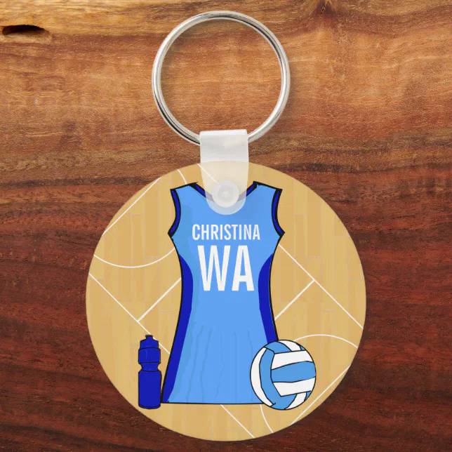 Unique Customisabe Netball keyring