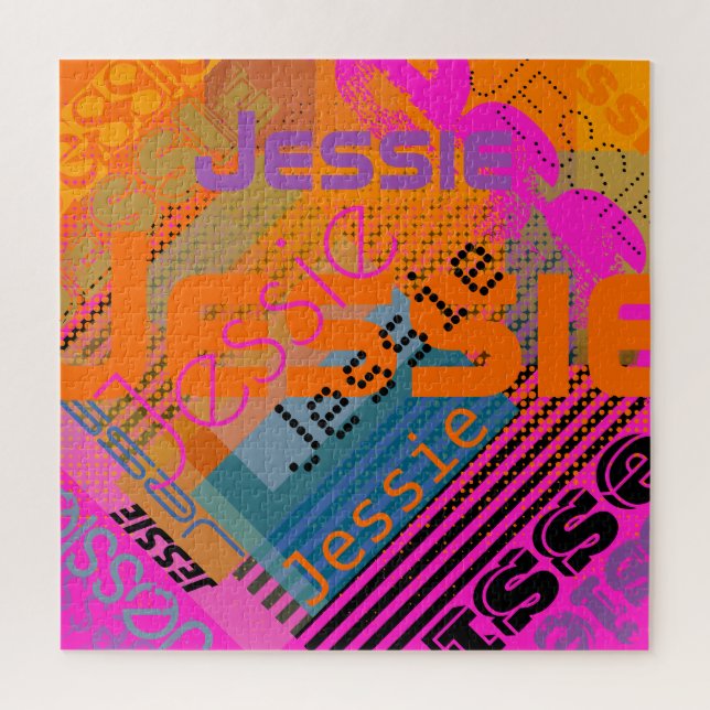 Unique Customisable Name | Fun Colourful & Creativ Jigsaw Puzzle (Vertical)