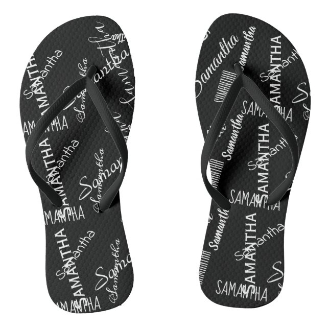 Unique Customised Name  Personalised Thongs (Footbed)