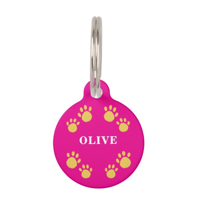 Unique Customizeable, Paws Pet Tag (Front)