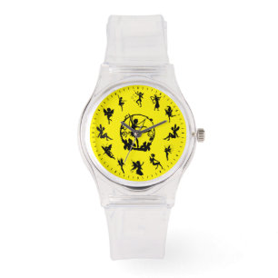Unique Cute Black Fairy Silhouettes Themed Watch