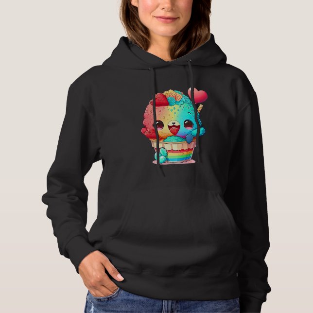 Unique Cute RainbowCore Valentines Day Hoodie (Front)