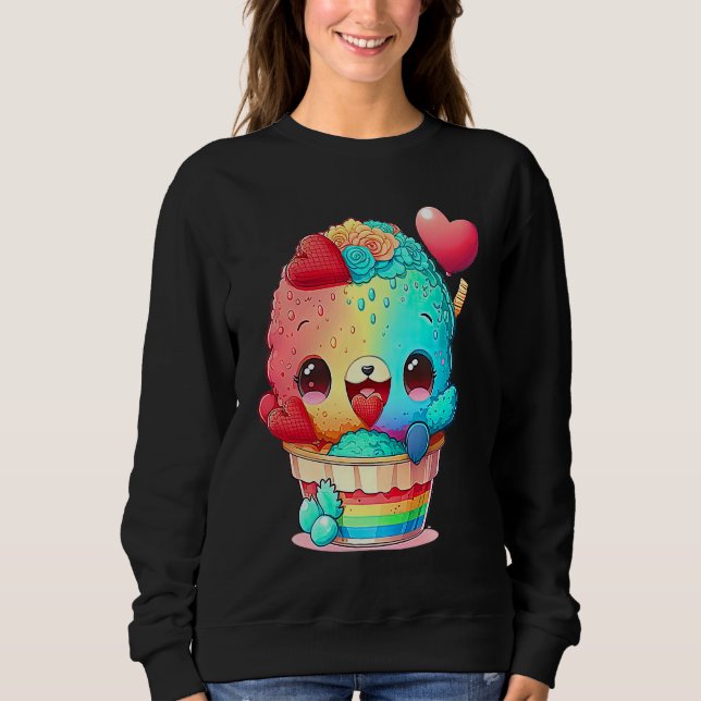 Unique Cute RainbowCore Valentines Day Sweatshirt (Front)