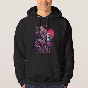 Unique Cute Robot Valentines Day Hoodie