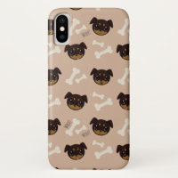 Unique Cute Rottweiler Puppy & Bones Pattern