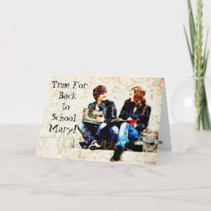 Unique Cute Teens Back to School Collage Card