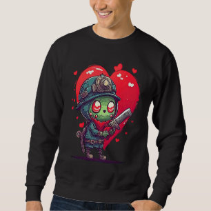 Unique Cute Zombie Valentines Day Sweatshirt
