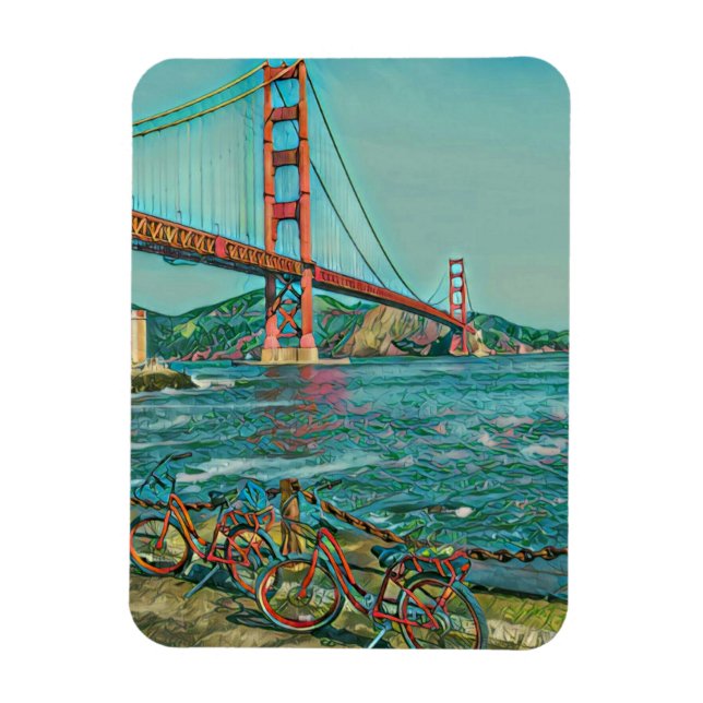 Unique cyclist gifts magnet (Vertical)