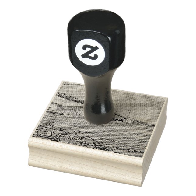 Unique cyclist gifts rubber stamp (Stamp)
