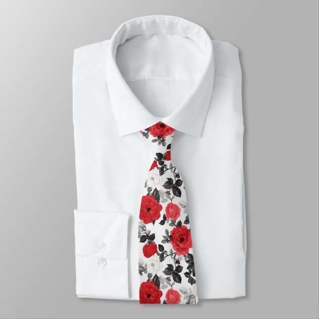 Unique Dad Gifts Rose Tie (Tied)