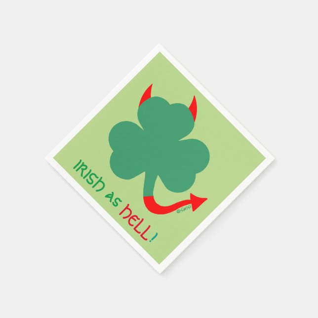 Unique Dancing Shamrock Doing Irish Jig Dance Napkin (Corner)