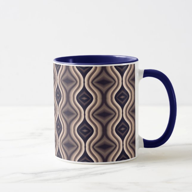 Unique Dark Brown Pattern Mug (Right)