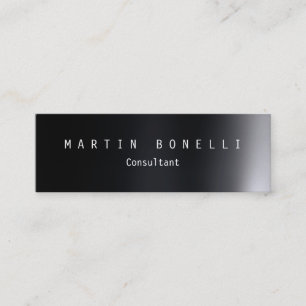 Unique Dark Grey Plain Clean Slim Mini Business Card