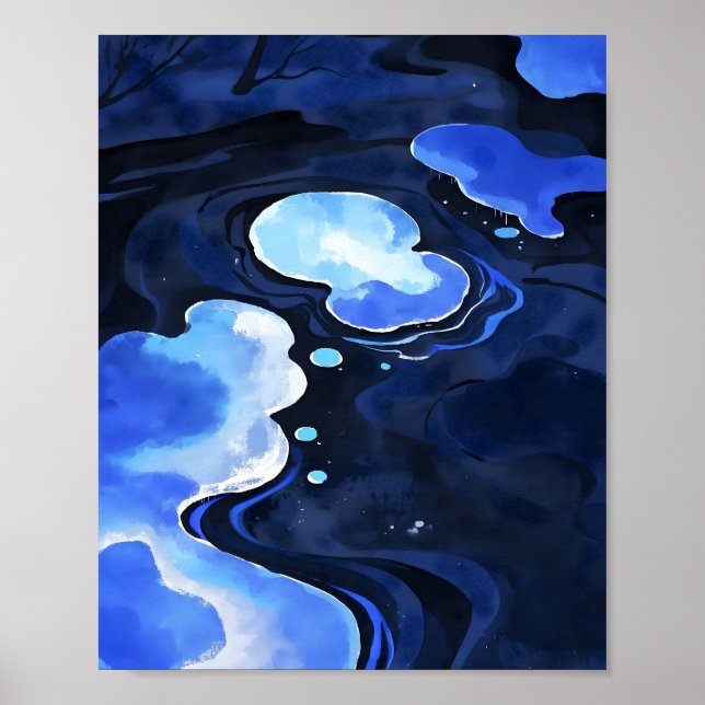 unique dark water colour poster (Front)