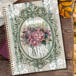 Unique decoratived french background Dusty floral Notebook