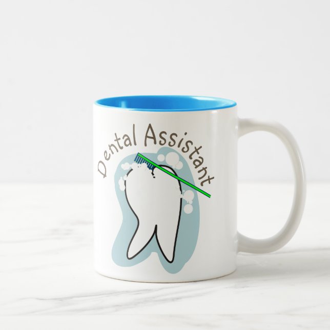 Unique Dental Assistant Gifts Two-Tone Coffee Mug (Right)