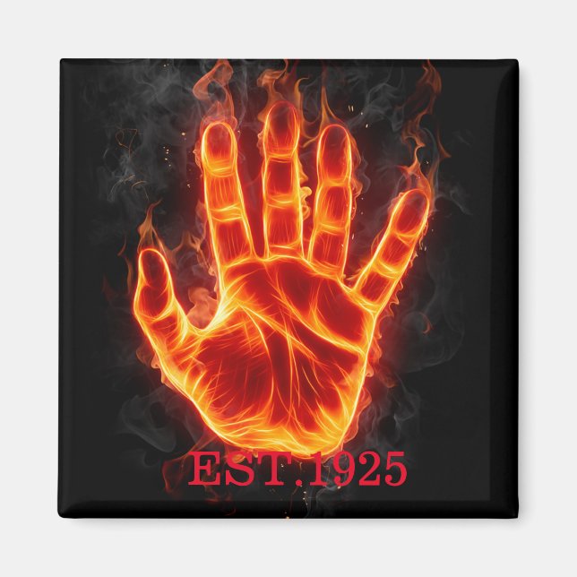 Unique design firing hand black cool gift for him  magnet (Front)