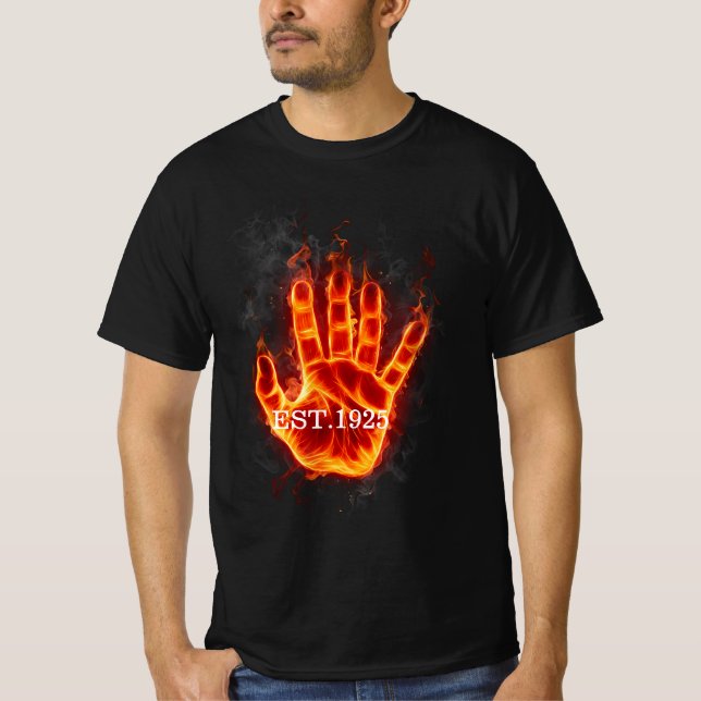 Unique design firing hand EST 1925 black for him T T-Shirt (Front)