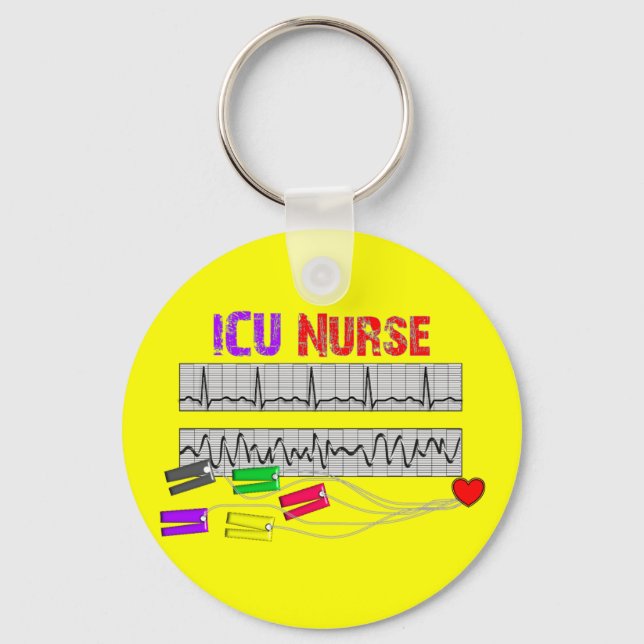 Unique Design ICU Nurse Gifts Key Ring (Front)