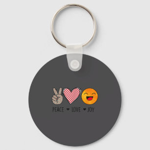 Unique Design Peace Love Joy Hapness Motivational  Key Ring