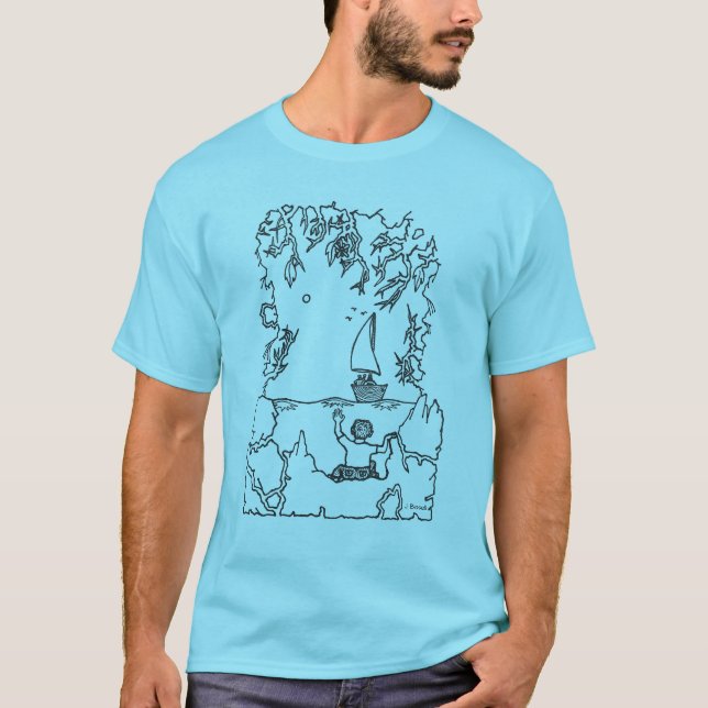 Unique designer art t-shirt with hand drawn design (Front)