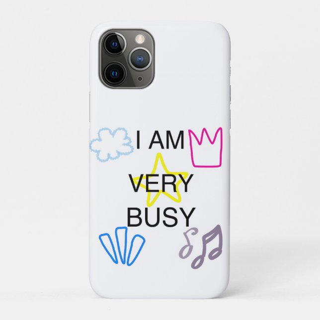 Unique Designs Iam Very Busy Case-Mate iPhone Case (Back)
