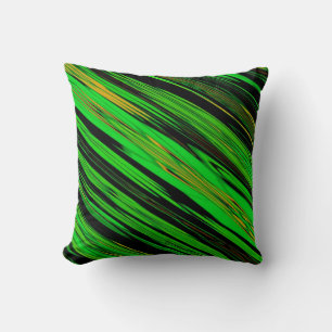 Unique Diagonal Green Explosion of Art Cushion