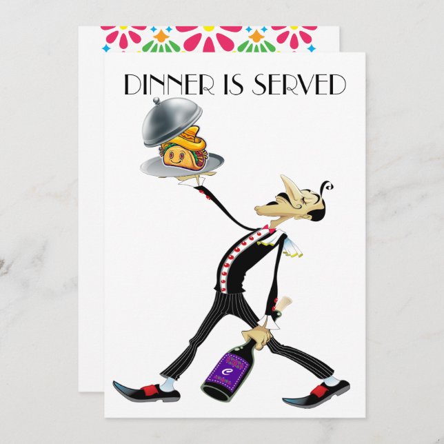 Unique Dinner / Gathering Version 2 Invitation (Front/Back)