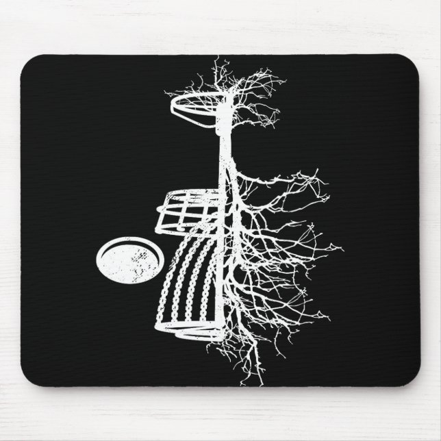 Unique Disc Golf Gift Tree Disc Frisbees Cool Disc Mouse Pad (Front)