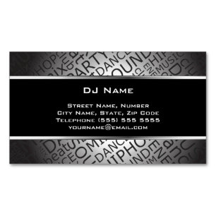Unique DJ Magnetic Business Card
