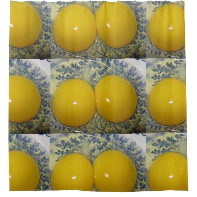 Unique Double Egg Yolk Shower Curtain (Front)