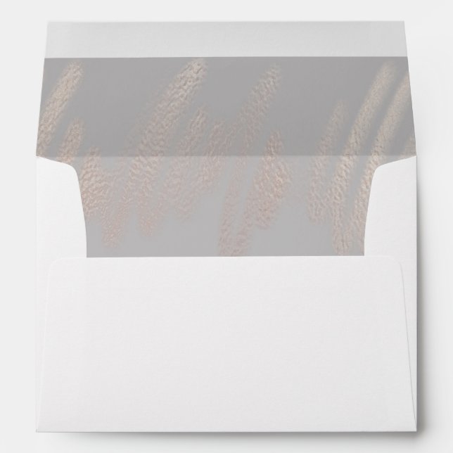 Unique Dove Grey Abstract Wedding Envelope Liner (Back (Bottom))