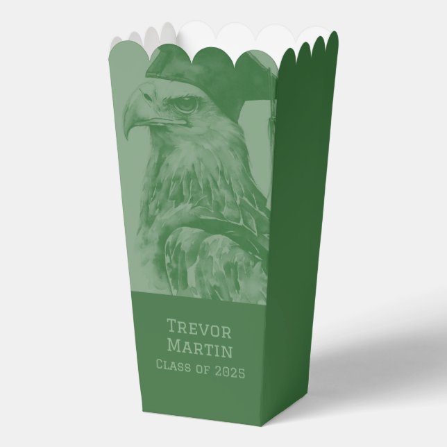 Unique Eagle Graduation Popcorn Party Favour Box (Front)